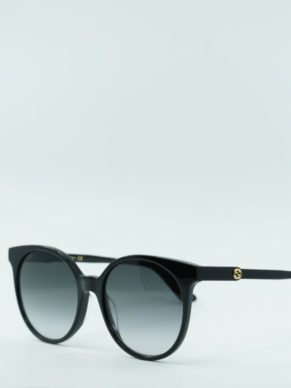 Gucci GG0488S 001 Round Sunglasses - Black / Grey Gradient